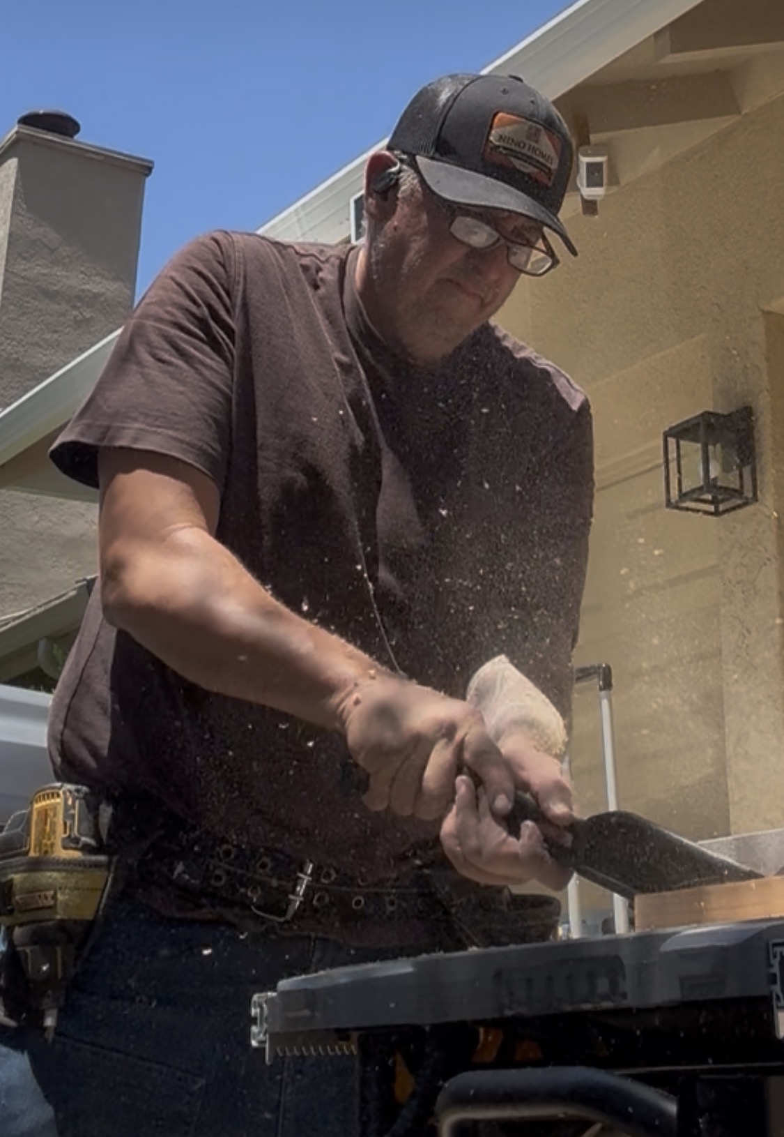 Eric D Wason working on a home project